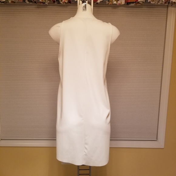 Zara White/Blue Two-tone Short Casual Dress (M) - Picture 3 of 7